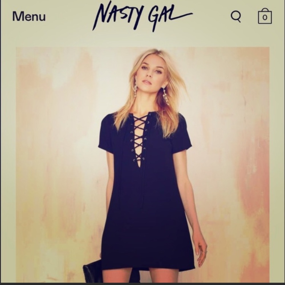 Red Lace Up Dress